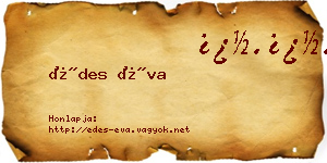 Édes Éva névjegykártya